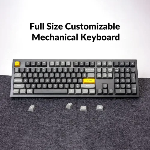 Vista 5 de Keychron Q6 Wired Custom Mechanical Keyboard, QMKVIA Programmable Macro, Full-Size Aluminum RGB Backlit, Double Gasket Hot-Swappable Gateron G Pro