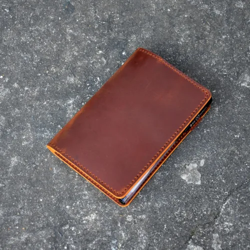 Vista 3 de Funda de cuero compatible con mini cuadernos Rite in the Rain, mini funda de cuaderno en espiral encuadernada en la parte superior, soporte