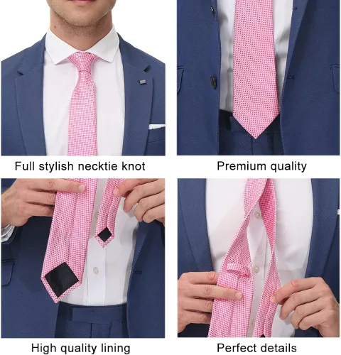 Vista 4 de Adulove Corbata clásica de seda tejida jacquard para hombre