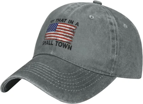 Vista 2 de Gorra de béisbol para hombre, diseño de ciudad pequeña, gorra de béisbol, Gris