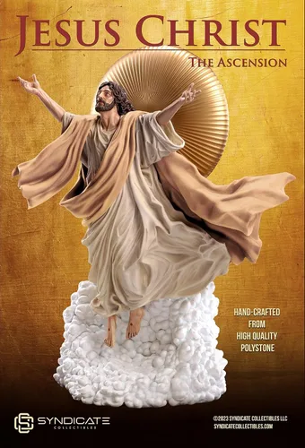 Vista 6 de Escultura de estatua de Polystone de primera calidad a escala 1:4 de la Ascensión de Jesucristo Edición de bata bronceada a escala 1:4