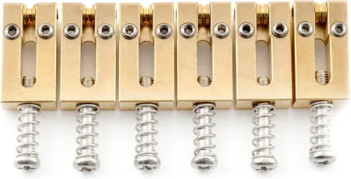 Vista 10 de Musiclily Sillas de puente de guitarra de latón ultra de 0.413 in, sillín de puente de trémolo para Fender Telecaster Tele Stratocaster Strat ST TL