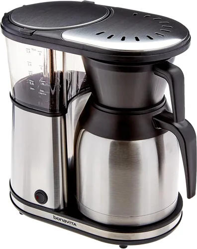 Vista 8 de Bonavita Cafetera de goteo de 8 tazas, vertido con un toque, preparación con pausa automática con jarra térmica de doble pared de acero inoxidable
