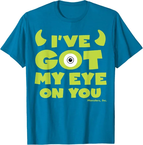 Vista 7 de Disney Pixar Monsters Inc Mike Wazowski Eye On You - Camiseta, Negro, S