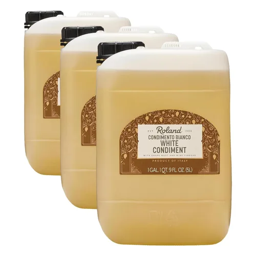 Vista 7 de Roland Foods Condimento Bianco con Vinagre Balsámico de Módena, Vinagre Blanco, Jarra de 5 Litros