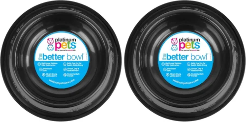 Vista 55 de Platinum Pets - tazón de acero inoxidable para gatos y perros que no se vuelca