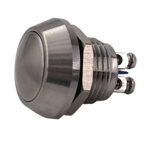 Vista 9 de URTONE Botón de presión momentáneo, UR123, 1NO SPST DC/AC 36V 2A Carcasa de aleación de aluminio adecuada para orificio de montaje de 12 mm 1/2