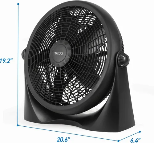 Vista 8 de Commercial Cool Ventilador de piso de alta velocidad de 16 pulgadas, negro, CFF16B