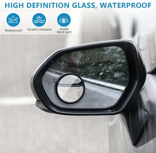 Vista 6 de OBTANIM Paquete de 2 espejos de punto ciego de 2 pulgadas de ángulo ajustable HD de vidrio redondo de visión trasera para automóvil, accesorios