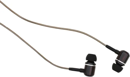 Vista 3 de Symphonized MTRX 2.0 - Auriculares intrauditivos de madera con micrófono y control de volumen, aislamiento de ruido, auriculares con cable
