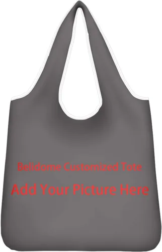 Vista 11 de Belidome Bolsa de comestibles con diseño de donas de ajolotl para compras, lavable, reutilizable, con bolsillo para asa
