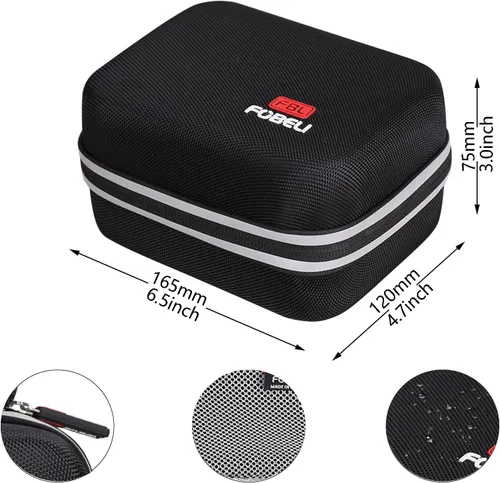 Vista 6 de FBLFOBELI Estuche de almacenamiento duro para Brother P-Touch PTM95/PT90/PT45M Handy Label Maker (solo la caja) (negro) Hard EVA Shell, Shockproof