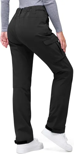 Vista 2 de 33,000ft Pantalones de lluvia para mujer, impermeables, ligeros, transpirables, pantalones de lluvia para senderismo Breathable, Lightweight Negro