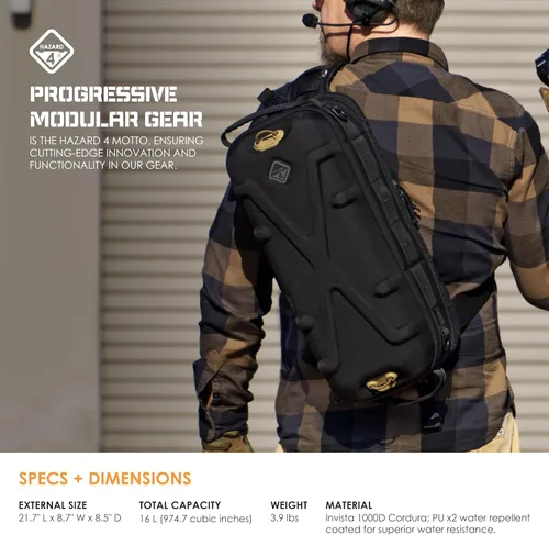 Vista 7 de HAZARD 4 Plan B - Bolso de hombro con carcasa rígida, Bolso táctico para cámara, Tejido modular militar