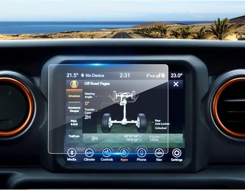 Vista 8 de 2024-2026 Gladiator Protector de pantalla para Jeep Gladiator (Sport/Sport S/Willys/Mojave/Rubicon) Pantalla táctil de 12.3 pulgadas, vidrio