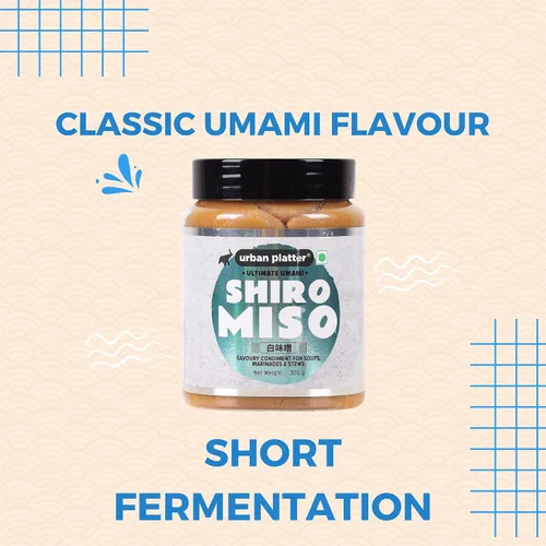 Vista 5 de Urban Platter Pasta Shiro Miso 10.58 oz (300g) Miso blanco japonés Soja fermentada Sabor suave, dulce y Umami Perfecto para sopas, ramen