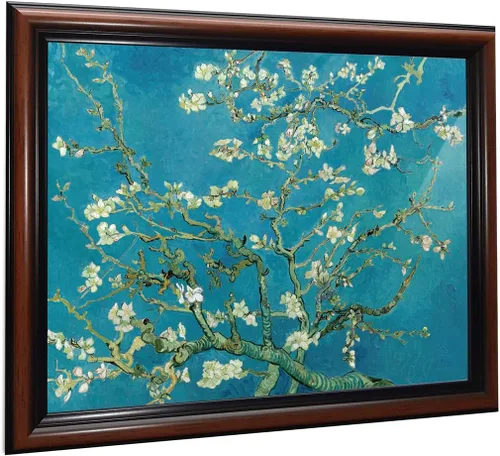 Vista 14 de Vincent Van Gogh - Arte de pared enmarcado con diseño de flores de almendra, maravilloso para exhibir en la cocina, el baño o la decoración