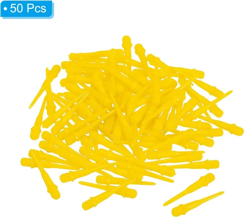 Vista 3 de PATIKIL Puntas de dardos de plástico, 2BA hilo suave dardo punta de plástico punta suave accesorios de dardo Amarillo