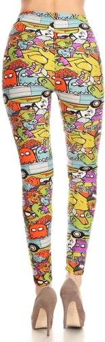 Vista 3 de Leggings Depot Women's High Waisted Buttery Soft Skull & Halloween Print Leggings (Available in Plus Size)