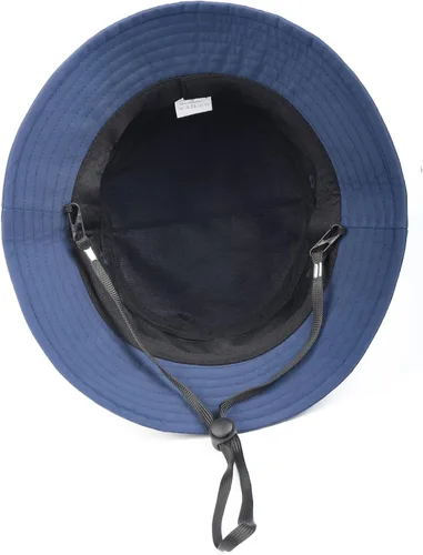 Vista 3 de Sombrero de pescador de secado rápido XXL de gran tamaño, repelente al agua, sombrero de viaje ligero de verano con correa de barbilla desmontable