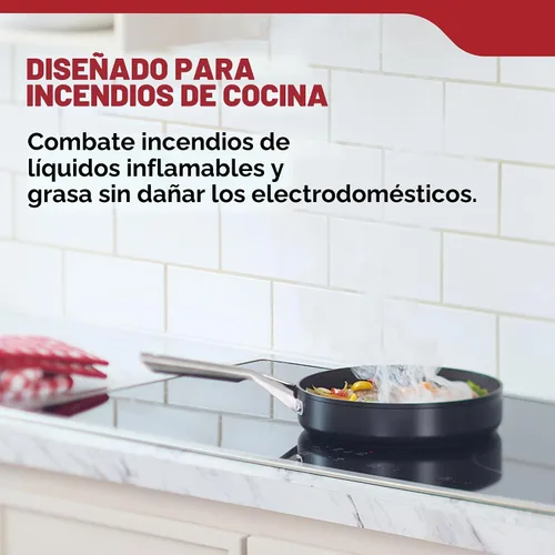 Vista 3 de Kidde Extintor de incendios para cocina, residencial, de un solo uso, 711A Extintor casero para pequeños incendios de aceite de cocina y grasa