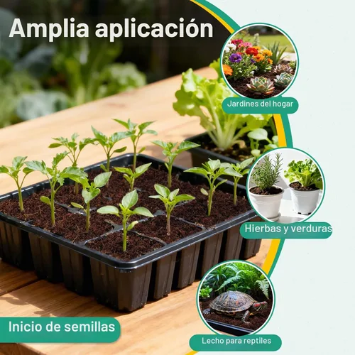 Vista 7 de ZeeDix 50 pellets de fibra de coco orgánica de 1.181 in para iniciadores de semillas, tierra de coco comprimida para plantar, suelo de jardín