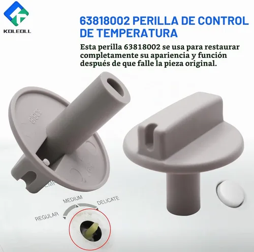Vista 5 de KOLEOOL 2 piezas de reemplazo de perilla de control de temperatura 63818002 para TPI63818002