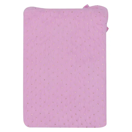 Vista 5 de Cute Cat Plush Notebook with Sequined Bow, Kids Girls Cartoon Fuzzy Writing Drawing Pad Personal Journal Diary Notepad with Lined Paper Notebook