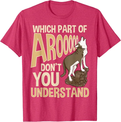 Vista 29 de What Part Of Aroooo Don't You Understand Husky - Camiseta para perro, Negro, S