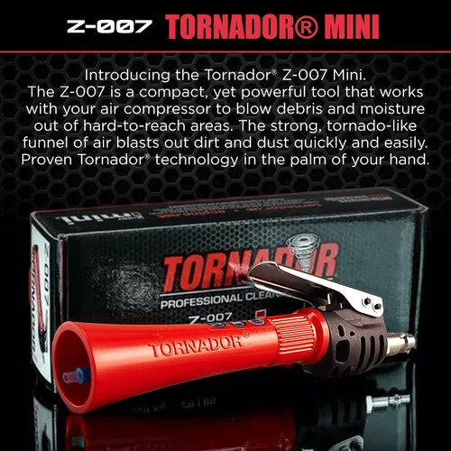 Vista 9 de Tornador Z-007 Mini Herramienta de limpieza de automóviles de alta presión compacta Diseño ergonómico que acelera el detalle interior Funciona