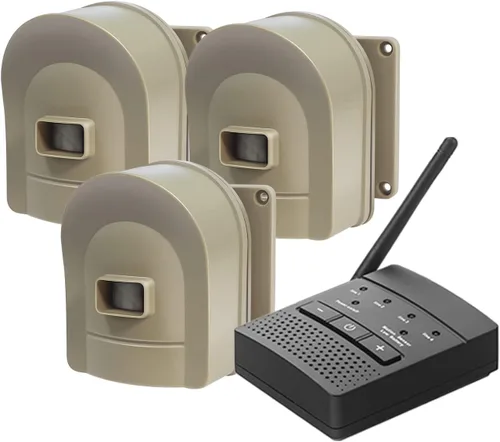 Vista 10 de 1/2 milla Hosmart Alarma de entrada Sistema de sensor inalámbrico y sensor de entrada Sistema de alerta de sensor resistente a la intemperie