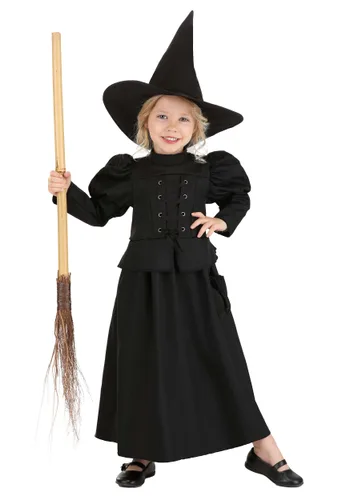 Vista 6 de Disfraz de Bruja Malvada para Niña Pequeña de El Mago de Oz Multicolor