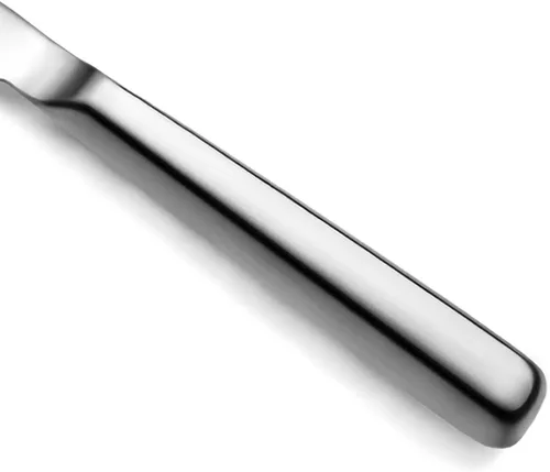 Vista 2 de New Star Foodservice Cuchara de servir con mango hueco y muescas (plata, cuchillo para pan de 14 pulgadas)
