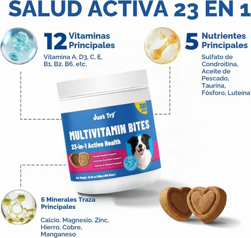 Vista 4 de Just Try Coenzima Q10 Heart Heathy Bites para perros