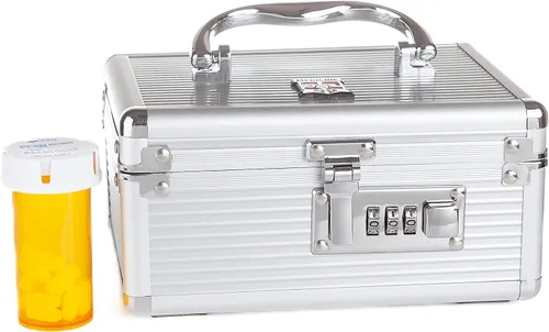 Vista 9 de MEDICINE RX SAFE Estuche de transporte de medicamentos - Mini_Silver Plateado