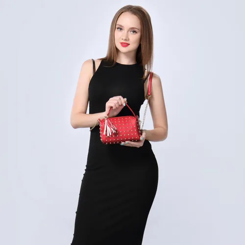 Vista 6 de LOVEVOOK Shoulder Bag Small Side Purse Mini Clutch with Bling Rivets