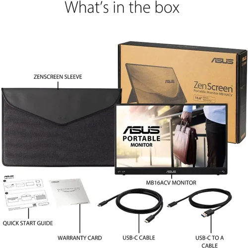 Vista 8 de ASUS ZenScreen Monitor portátil de 15.6 pulgadas, 1080P, Full HD, IPS, USB