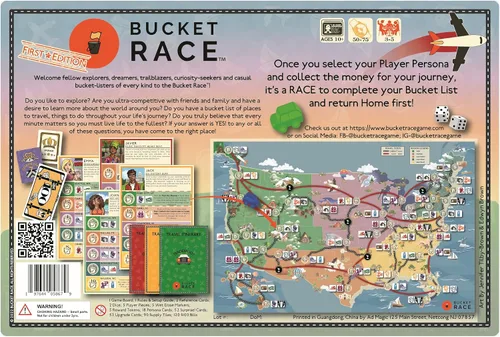 Vista 10 de Juego de Mesa de Estrategia Bucket Race – Juegos de Aventura Estratégica para Amigos y Familiares para Niños y Adultos – Juego de Grupo Competitivo