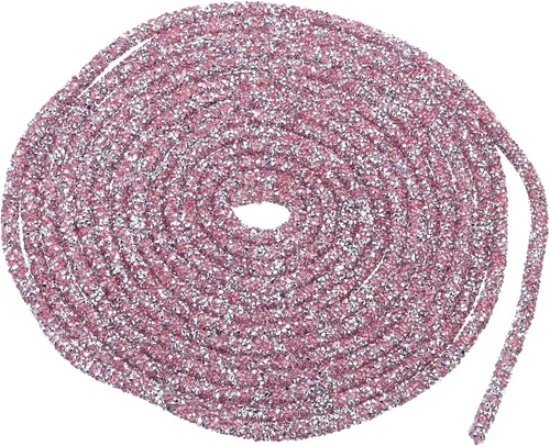 Vista 54 de MECCANIXITY Cuerda de lentejuelas con purpurina de 2.5 yardas, 6mm, 0.24 pulgadas, cuerda de tubo de lentejuelas con diamantes de imitación