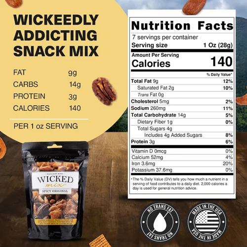 Vista 2 de Wicked Mix Mezcla de Aperitivos con Frutos Secos Mixtos - Aperitivos Dulces y Salados Mezcla Trail Mix Paquetes de Aperitivos con Almendras