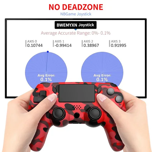 Vista 3 de BWEMYXN 2 Pack Wireless Controller Compatible with PS4/Slim/Pro/PC,Game Controllers with Motion Sensing/Touchpad/Speaker/3.5mm Headphone,Included 2