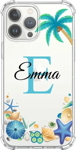 Vista 7 de Nombre personalizado e inicial – Cute Turtle - Funda transparente para iPhone 16 Pro Max 15 14 13 12 11 Xs Max Xr SE3 8 7 6 Plus 11 Pro Mini