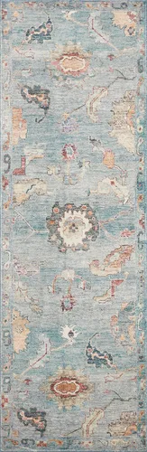 Vista 82 de Loloi Margot - Alfombra de área terracota/laguna de 7'-6" x 9'-6