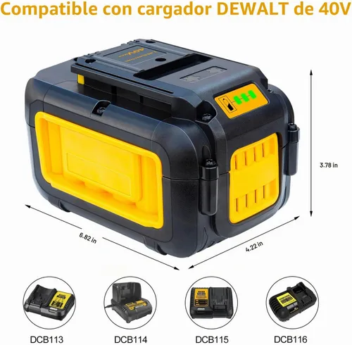 Vista 3 de DTK Reemplazo de 7.5Ah para batería Dewalt 40V DCB404 DCB406 DCB407 DCB114