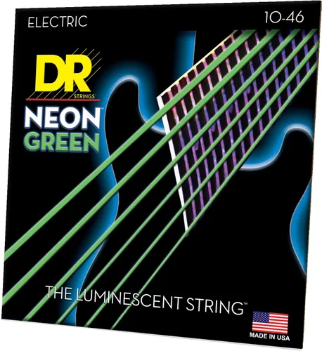 Vista 20 de DR Strings NBE-9 - Cuerdas para guitarra eléctrica de color azul neón de alta definición, cuerda ligera, 9-42
