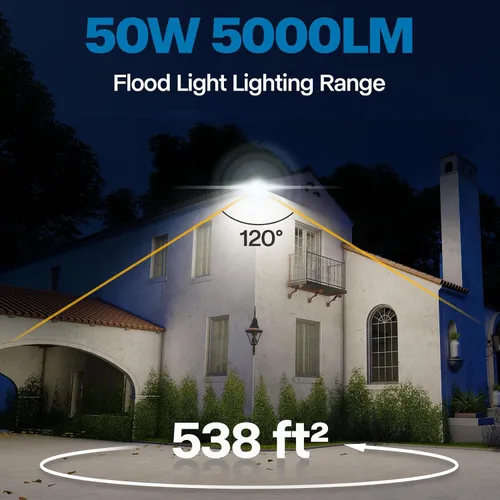 Vista 5 de Leddictive - Paquete de 1 luz de inundación LED de 50W para exteriores, 3CCT 3000/4000/6000K seleccionable, 5000 lúmenes, luz de trabajo exterior