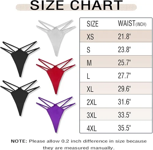 Vista 6 de Xlndsoea Bragas sexy de algodón con tanga de cintura baja para mujer ropa interior exótica suave paquetes múltiples