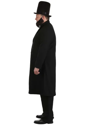Vista 3 de Disfraz de Presidente Abe Lincoln Talla Plus para Hombre Multicolor