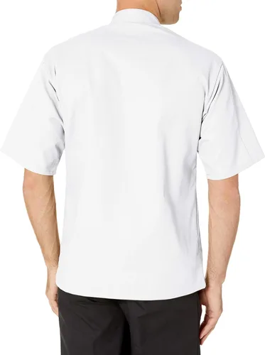Vista 2 de Uncommon Threads South Beach Chef Abrigo Manga Corta, Blanco
