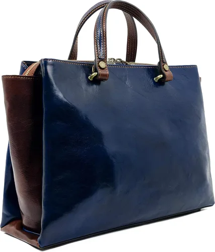 Vista 4 de Bolso de cuero con asa superior para mujer, resistente al tiempo